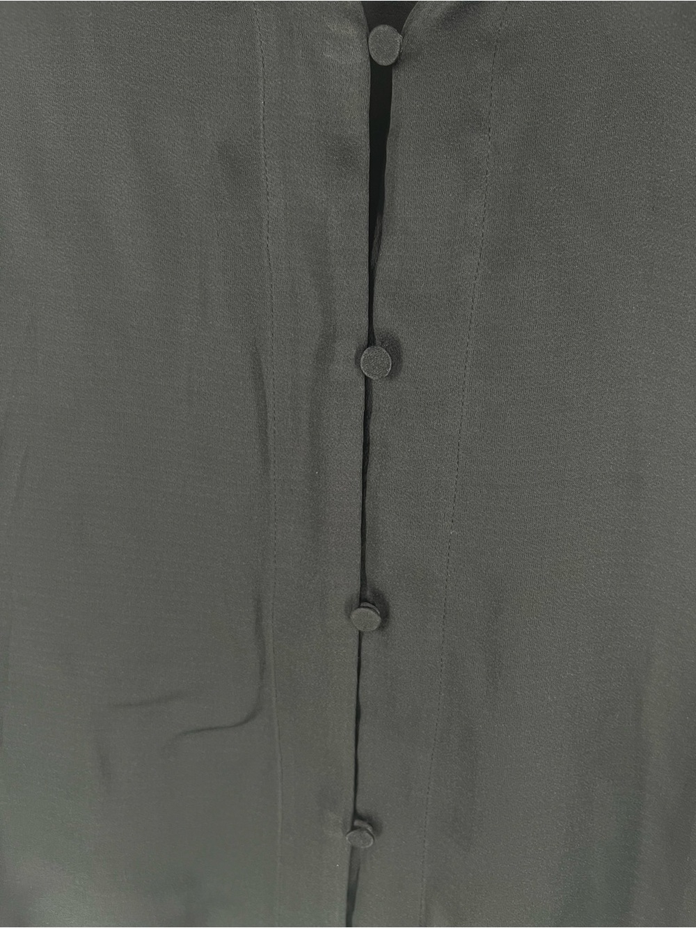 Classic Black Button-Down Blouse - Women - Picture 6 of 9